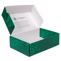 Boîte d'expédition en carton ondulé écologique personnalisée avec logo imprimé, grande taille, en matériaux recyclés, pour cosmétiques et soins de la peau, conception gratuite
