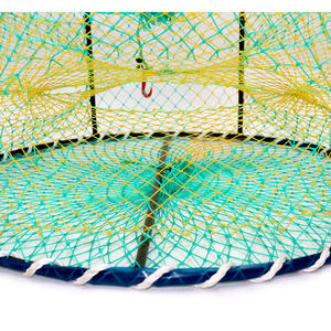 PE tarzı balıkçılık Net ağır kral yengeç kaynaklı yengeç kafes çelik çerçeve enjeksiyon kalıplı paslanmaz çelik ahtapot dokuma çanta çift - Product Image 5