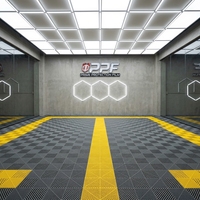 Nouveauté 2026 : Dalles de sol de garage emboîtables en PP de 18 mm, pose facile par clic, revêtement de sol en plastique moderne pour garage privé et atelier
