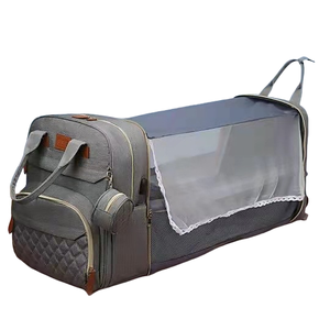 Sac de <span class=keywords><strong>lit</strong></span> pliable multifonctionnel portable en tissu Oxford imperméable et isolé pour mère et bébé, avec port USB, grande capacité, pour <span class=keywords><strong>voyage</strong></span> en extérieur - Product Image 1