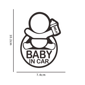 Etiqueta engomada del coche del bebé reflectante negro del tamaño personalizado <span class=keywords><strong>a</strong></span> <span class=keywords><strong>bordo</strong></span> varios colores luminosos <span class=keywords><strong>para</strong></span> la decoración personalizada del coche - Product Image 2