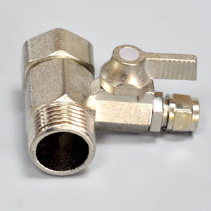 Válvula de Bola Metálica Integrada, Conector de Purificador de Agua de 2 Puntos, Válvula Angular con Rosca Hembra de 14 mm de Diámetro - Product Image 5