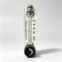 Débitmètre rotamètre en acrylique à montage sur panneau LZT pour air et gaz, 10 15 20 30 40 50 100 LPM avec vanne de régulation