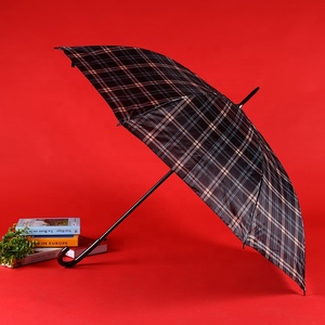 Kinh Doanh Ô dù thời trang cổ điển kẻ sọc dài thẳng xử lý cong móc đường phố gian hàng - Product Image 2