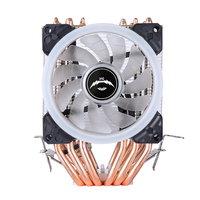 QiuzAim 9cm Twin Tower 6 Tube en cuivre CPU dissipateur de chaleur 4pin ventilateur contrôle de la température AM4 refroidi par air Lga 1700 1151 1155 1200