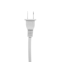 Cable de alimentación C7 IEC de 2 pines polarizado de EE. UU. Enchufe americano para electrodomésticos Cable adaptador de espiga de 8 colas blanco personalizado