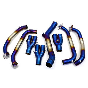 Accesorios de modificación de tubo de escape de cuatro garras de acero inoxidable medio azul para Kawasaki Z900 - Product Image 2