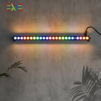 Barre de projecteur mural LED XJ 24x8W RGBW 100W en alliage d'aluminium linéaire sans scintillement, lumière de scène IP20 DMX512 pour fêtes, DJ, mariages