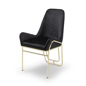 Silla de Comedor Moderna de Lujo Rosse Lena, Patas de Acero Inoxidable, Tapizada, Muebles Minimalistas para el Hogar y la Oficina, Turquía - Product Image 3