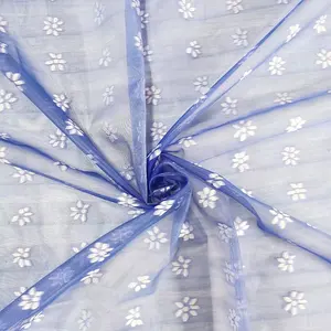 49gsm 꽃 얇은 참조 패브릭 패션 드레스 밝은 어린이 치마 패브릭 공급 업체