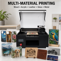 Automatische digitale UV-vlakbedprinter voor gepersonaliseerde telefoonhoesjes, acryl awards, houten reclameborden, printer met directe uitharding
