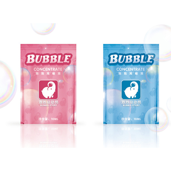 10 paquetes de solución de burbujas concentrada (10 ml cada uno) (diseño aleatorio)