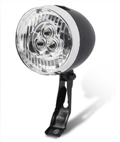 Lampe de vélo 3 LED, phare rétro pour VTT, lampe de vélo à piles