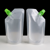 Pochette transparente rechargée personnalisée à bec verseur debout sac d'emballage en plastique Doypack pour pochette de boisson liquide soda jus de fruits détergent