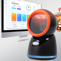 Escáner de Código de Barras de Escritorio USB Omnidireccional 1D/2D MC-9103 con Sensor CMOS, Garantía de 1 Año, para Sistemas POS de Supermercado