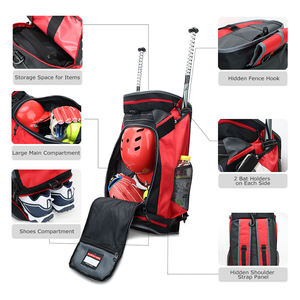 Sac de sport/batte de baseball/softball personnalisé KOP à faible MOQ avec logo, bretelles et compartiment à chaussures pour joueur - Product Image 2