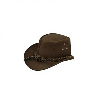 Sombrero de Vaquero Marrón 100% Lana con Banda Trenzada, Unisex, Casual para Exteriores, Ala Ancha, 56-58CM, Todas las Temporadas, Adulto - Product Image 2