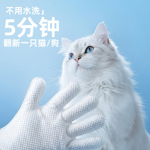 ถุงมือสปาสำหรับสัตว์เลี้ยงแบบซักได้ของพอลล่า'ช้อยส์(แพ็คเดียว) - ผ้าเช็ดทำความสะอาดสำหรับสุนัขและแมวและผ้าเช็ดทำความสะอาดร่างกาย - Product Image 1