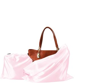 Custom Logo Satin Silk Drawstring Storage <b>Bag</b> pink Satin <b>Bag</b> for Handbags Travel Satin Dust Cover for <b>Tote</b> <b>Bag</b> - Product Image 1