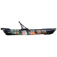Kayak de pêche de 2,9 m en plastique LLDPE rotomoulé avec sondeur de poissons pour sports nautiques, 1 personne, surf