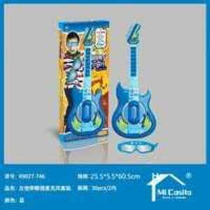 HPC Guitar Set Electronic Plastic String Type Musical Toy For Kids Age 5 To 7 Years Unisex With Glasses Microphone - Product Image 3