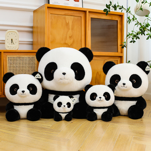 Peluche <span class=keywords><strong>Panda</strong></span> Gigante All'ingrosso, Bambola Animale Realistica Imbottita in Cotone PP, Compagna per Bambini, <span class=keywords><strong>Panda</strong></span> Seduto, Giocattolo di Peluche Dormiente - Product Image 2