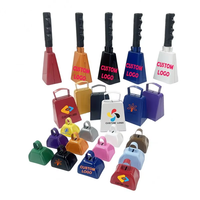 Cloche à vache avec poignée 10 pouces, en fer traditionnel Feng Shui, logo personnalisé OEM, sonnette de supporter pour événements sportifs