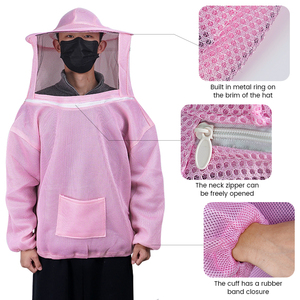 Combinaison d'apiculture professionnelle anti-abeilles Pomelo avec voile de sécurité, en polyester, garantie 1 an, unisexe, enfant, multicolore - Product Image 5
