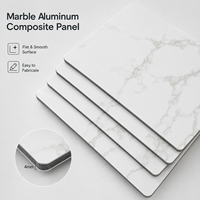 Panneau composite en aluminium (ACP/ACM) léger à motif marbre personnalisé, facile à installer pour la décoration de devantures de magasins
