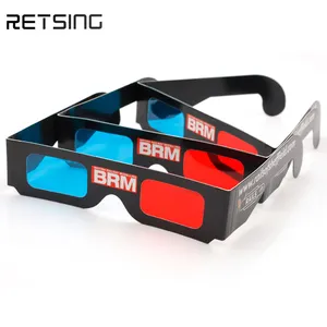 Пользовательские 3D очки виртуальной реальности анаглиф красный синий бумажный очки для Move Game DVD Video TV