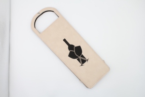 Wholesale Souvenir PU White Leather Fold Portable Bottle Bag Carrier <strong>Winebag</strong> - Product Image 5