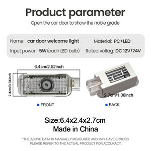 Lumière d'accueil haute définition à LED Accessoires de voiture pour Audi A1 A3 A4 A5 A6 A7 A8 Q3 Q5 Q7 Q8 <span class=keywords><strong>TT</strong></span> A8 projection lumière ambiante - Product Image 5