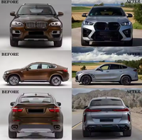 Kit de Carrocería E71 para BMW X6 E71 Actualización a 2023+ G06-X6M Kit de Carrocería Parachoques Delantero Parachoques Trasero Kit de Tuning E71 a F96