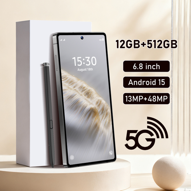 C25 Ultra 5G Mobile Phone 6.8" HD Screen Deca Core CPU 108MP Rear Camera Android 15 System LTE CDMA Dual SIM 12GB/512GB