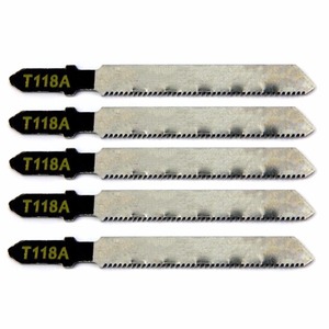 5 uds. Nuevas cuchillas curvas para sierra de calar T118A HCS de 77 mm de longitud para corte de metal de 1.0-3.0 mm - Product Image 1