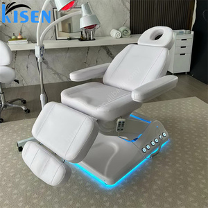 KISEN Hot Selling Beauty Salon Furniture Foot Control Cosmetic Facial Bed Electric Massage <b>Table</b> and <b>Chairs</b> With LED - Product Image 2