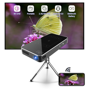 Mini projecteur DLP D047 ultra-fin, système Android 9, WIFI, BT, projecteur domestique, extérieur, 854*480P, avec batterie intégrée - Product Image 1