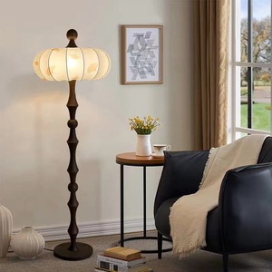 Lámpara de Pie Estilo Retro Francés Milo con Pantalla de Tela, Fuente de Luz LED, Control de Interruptor, Iluminación Ambiental para Sala de Estar - Product Image 3