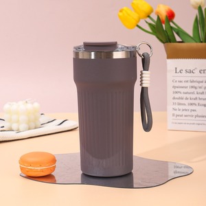 304 Stainless Steel Coffee <b>Cup</b>, Simple yet Stylish Insulated Water <b>Cup</b>, Large Capacity Outdoor Double Drinking <b>Straw</b> <b>Cup</b> - Product Image 6