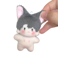 Porte-clés personnalisé en peluche 5 cm, mini version Q, jouet doux de dessin animé, cadeau, poupée Kpop, usine OEM
