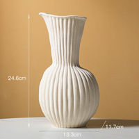 Vase en céramique de style européen moderne, motif coquillage, texture givrée, pour fleurs séchées hydroponiques, créatif, pour table de mariage