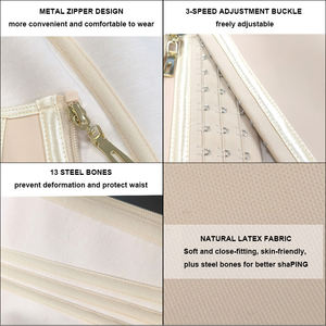 Cintura Modellante in Lattice Corsetto Colombiano Guaine Logo Personalizzato Rosa Snatched Fascia Modellante Disossata in Acciaio con Cerniera - Product Image 6