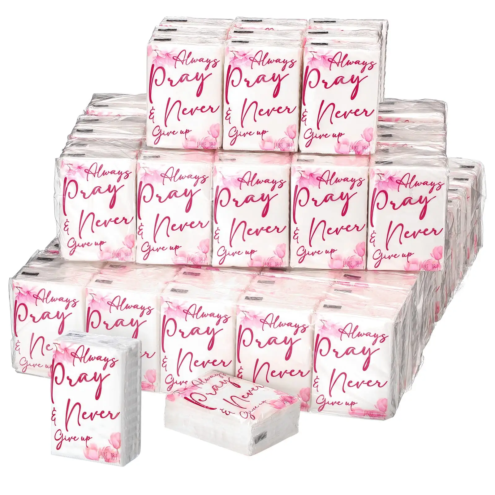 All'ingrosso matrimonio rosa imballaggio Mini formato tascabile fazzoletti di carta per ragazze