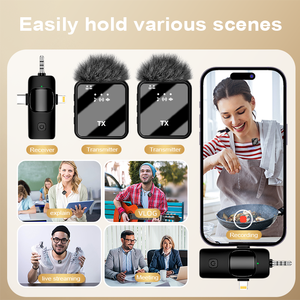 F11-2 3-in-1ชุดแฮนด์ฟรีสำหรับ <span class=keywords><strong>iPhone</strong></span> Android พร้อม64dB SNR สำหรับไมโครโฟนพ็อดคาสท์ปกและการถ่ายทอดสด - Product Image 4