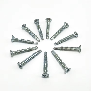 Full Size Custom Blue White Color Carbon Steel Fasteners Cross Recessed CSK Head Self Drilling <strong>Screw</strong> - Product Image 2