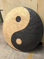 Gong traditionnel chinois en bronze, design Yin Yang personnalisé, pour la sonothérapie et les bains sonores, vente en gros
