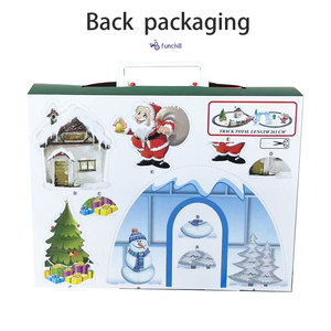 Mini tren eléctrico de Navidad con escena de Papá Noel DIY de 260CM hecho a mano con pista de desmontaje y caja de plástico portátil - Product Image 5