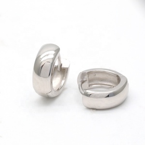 Fine Jewelry Statement <strong>Small</strong> Chunky Earring Embrace <strong>Hoop</strong> for Women 925 Sterling <strong>Silver</strong> Earrings - Product Image 4
