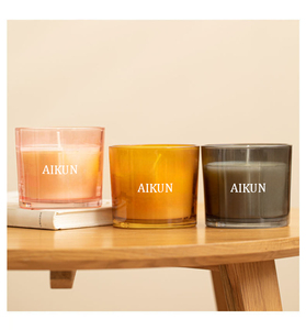 AIKUN Bougie parfumée en verre d'aromathérapie de luxe personnalisée cire de soja bio pure barres de Pâques essentielles personnalisables pour Thanksgiving - Product Image 1