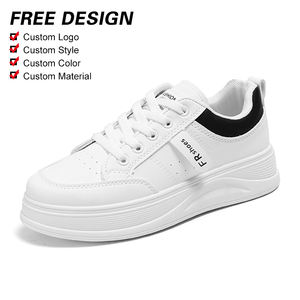 2025 Groothandel Nieuwe Mode Ronde Hoofd Sport Vrije Tijd Single Dikke Bodem Witte Sneakers Vrouwen Custom Schoenen Voor Man - Product Image 1